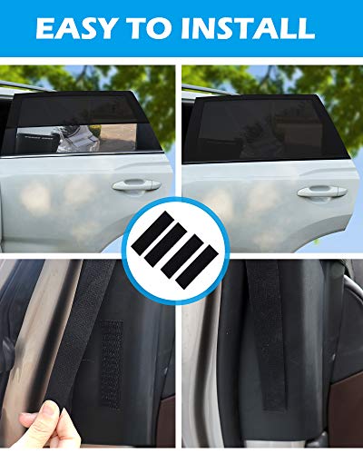 Tevlaphee Car Sunshade Kids, Universal Sun Visor Car Net Sunscreen Baby with Certified UV for Side Window Mesh Material Protects Passenger Baby, Children & Pets(L) (XL) - size: XL