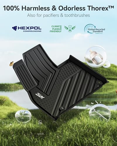 3W Floor Mats & Cargo Liner with Backrest Mats for 2025-2020 Kia Telluride 7&8 Seats, TPE All Weather Custom Fit Floor Liners with Full Set Kia Telluride Floor Mats & Trunk Mats Accessories, Black - size: 1.For Kia Telluride | 20-25 | Combo Set