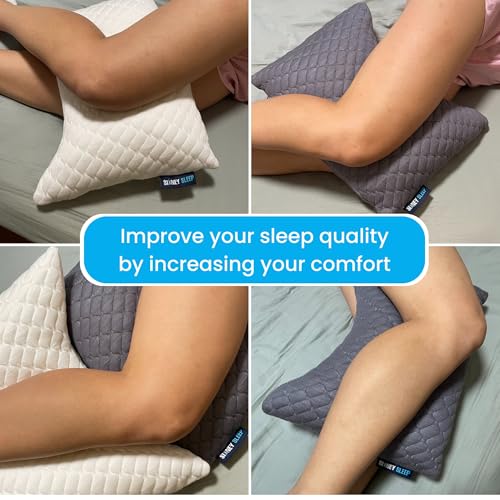 Sidney Sleep Mini Travel Size Neck Pillow - Knee, Back Lumbar and Support - Small Curved Pillow - Adjustable Fill - Washable Case - Drawstring Backpack Included - 14 x 19 Inches (Mini - Blue) - color: Blue, size: Travel Mini