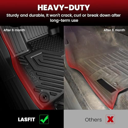 LASFIT Floor Mats & Backrest Mats & Cargo Mat for Hyundai Ioniq 9 2026 (Only Fit 6 Seats, Not Fit 7 Seats), All Weather TPE Custom Fit Floor Liners with Full Set Car & Trunk Mats Accessoires, Black - size: 2)For Hyundai Ioniq 9 | 2026 | 6 Seats