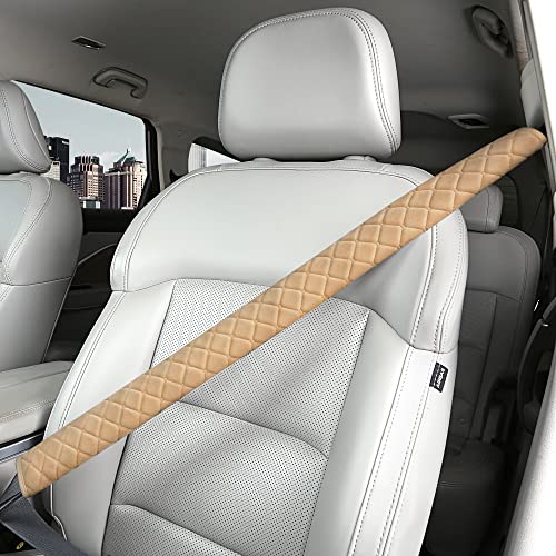 HighnessHwoo Extra Long Seatbelt Covers for Adults Kids Women & Men, Soft Car Seat Belt Strap Cushion for for Truck & Bus Drivers only, Shoulder Neck Chest Protector Pads, 1pc, Beige, 29.5in - color: Beige, size: 29.5in - 1pc