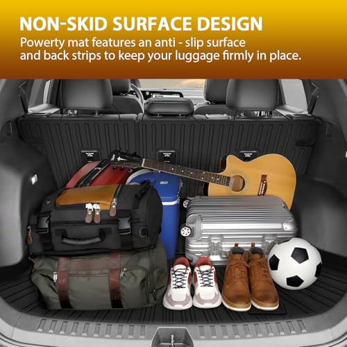 Powerty Floor Mats for 2025 2026 Chevrolet Chevy Equinox (Non EV) / GMC Terrain Car Mat, All Weather TPE Custom Cargo Liner Seat Back Cover Protectors Accessories (Floor Mats+Backrest Mat+Trunk Mat) - size: 2)chevrolet Equinox Gas/Gmc Terrain｜25-26｜full S