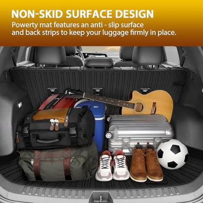 Powerty Floor Mats for 2025 2026 Chevrolet Chevy Equinox (Non EV) / GMC Terrain Car Mat, All Weather TPE Custom Cargo Liner Seat Back Cover Protectors Accessories (Floor Mats+Backrest Mat+Trunk Mat) - size: 2)chevrolet Equinox Gas/Gmc Terrain｜25-26｜full S