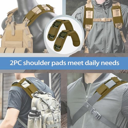ZINMARK 2Pcs Ultra-Thick Shoulder Pad Cushions for Laptop Bags,Messenger Bags,Briefcases,Luggage, Tool Bags,Travel Bags etc - color: Camouflage Green