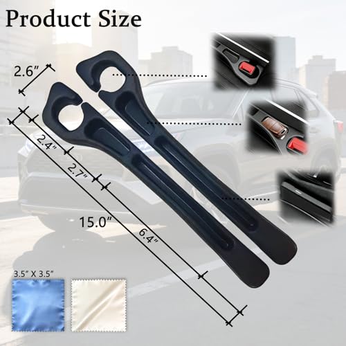 Car Seat Gap Filler Organizer Compatible with All Toyota RAV4 Accessories | Seat Gap Plug Blocker with Storage Slot | Car Screen Cleaning Cloth