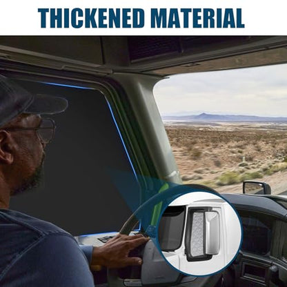 Side Window Sun Shade for Volvo VN/VNL/VNR/VAH/VNX 2002-2026,Custom Fit 210T Reflective Sunshade for Semi Truck, 6-Layer Heat Insulation Privacy Protector, Block 99% UV Rays, 2PCS - size: Volvo VN / VNL / VNR / VAH / VNX 2002-2026