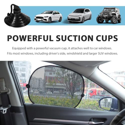 2PCS Car Window Shade, Auto Side and Rear Window Sunshade with Suction Cups, Foldable Sun Glare and UV Rays Protection Vehicle Sunshade Cover for Baby Child, Car Accessories