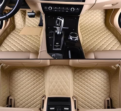 SARAHS Customized car Floor mats -Suitable for 99% of Cars, SUVs, and Trucks - car Pads to Protect Vehicle Interior Floor Accessories (Beige) - color: Beige