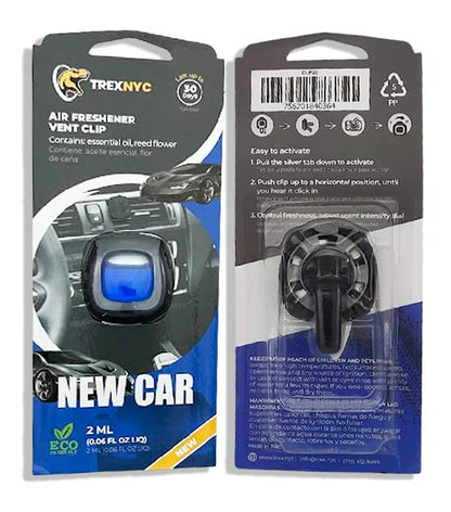 Car Air Fresheners Vent Clips, Essential Odor Eliminator, Perfect Scented Accessories, Long Lasting Fragrance Up to 30 Days, 0.07 FL.OZ (New Car, 1 Pack) - size: 1 Count (Pack of 1)