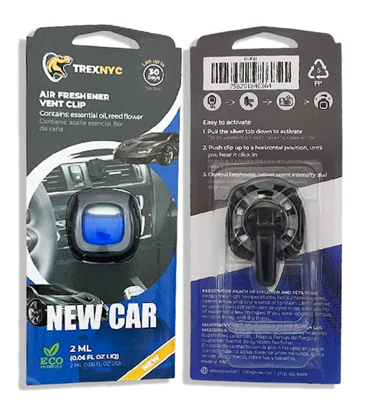 Car Air Fresheners Vent Clips, Essential Odor Eliminator, Perfect Scented Accessories, Long Lasting Fragrance Up to 30 Days, 0.07 FL.OZ (New Car, 1 Pack) - size: 1 Count (Pack of 1)
