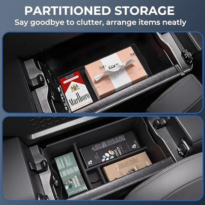 Center Console Organizer Storage Box & Armrest Bottom Mat for Toyota RAV4 2026, Interior Accessories Armrest Insert Tray Storage Box for 2026 RAV 4, Black - style: 12) Fits for Toyota RAV4, B
