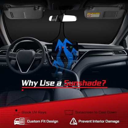 ARISMOTOR Windshield Sun Shade for Cadillac XT5 2017-2025 2026, Custom Fit Foldable Front Window Sunshade Sun Visor Protector, Block UV Rays Keep Your Car Cooler - size: for Cadillac XT5 2017-2026