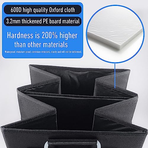 Car Trunk Organizer, Portable, Collapsible, Waterproof, Oxford Cloth, Aluminum Handle, Ideal for SUVs, Cars, Camping, Storage - size: Large Storage Box -60