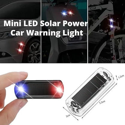 Emergency Strobe Light Strip, Ultra mini Solar Warning Flash, Emergency Safety Warning LED mini car Bicycle Motorcycle Strobe Light (Blue Light) - color: Blue light