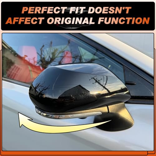ACLONG Glossy Black Mirror Covers Fit for Toyota Camry 2018-2025 – Driver & Passenger Side Rearview Cap Replacement (1 Pair) - size: Fit for Toyota Camry 2018-2025-Glossy Black