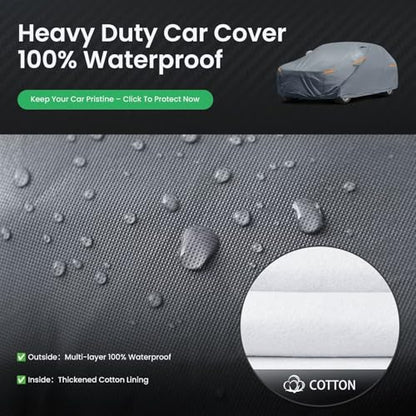 Waterproof Mazda CX-5/CX5(2012-2026) Car Cover with Breathable Vents, [2026 Upgrade] Premium Covers with Cotton Liner and Zipper Door, Sun Rain Snow Dust Uv Protection.(Gift with Towel) - color: SUV Car Cover, size: Custom Fit Mazda CX-5+Towel+Bag