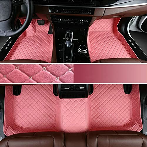 Custom Personalized Floor Mats for Cars - Luxury Full Coverage All Weather Mats, Anti-Slip Leather Mat Set, Fit for 99% of Cars, SUVs & Trucks (Pink, A-Diamond) - color: Pink, size: A-Diamond