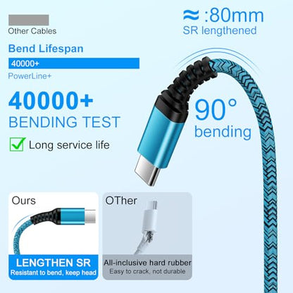 USB C iPhone 16 17 Charger Cable Fast iPhone 16 Charging Cord 10FT 2 Pack for iPhone 17e 17 Pro Max 16 Pro Max,16 Plus,16 Pro,15, Extra Long iPhone 16 Plus Car Charger Cord USB C to USB C Power Cord
