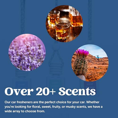 C&E Craft Co Hanging Car Air Freshener Diffuser 2 Pack, Long Lasting Fragrance Oil Car Freshener, Glass Bottle Auto Air Freshener, Made in USA (Honeysuckle Bloom) - size: 34 Fl Oz (Pack of 2)