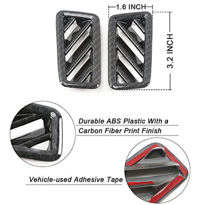 2PCS Dashboard Side Air Outlet Cover for Volkswagen Atlas 2018 2019 2020 2021 2022 2023 Atlas Cross Sport Accessories ABS Carbon Fiber Texture - size: SIDE AIR VENT COVER-2PCS