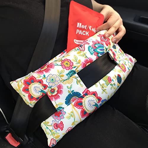 Hysterectomy Pillow Abdominal Post Surgery Pillows with Pocket Comfort for Ice Heat Packs Tummy Tuck Belly Incision Recovery Seatbelt Gifts Women Patients (Sunflower) - color: Sunflower