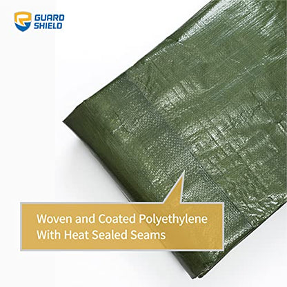 GUARD SHIELD Green Tarp Waterproof 6x6 Feet Medium Duty All Purpose Poly Tarps Cover 7mil (2-Pack) - color: Green, size: 6x6 (2-Pack)