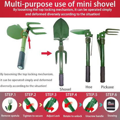 LIANXIN Emergency Car Kit - Premium Roadside Assistance Kit for Cars with Jumper Cables, Headlamp, Folding Shovel & Tow Strap All-in-One Vehicle Safety Kits for Winter, Travel, Survival (Men & Women) - color: Green