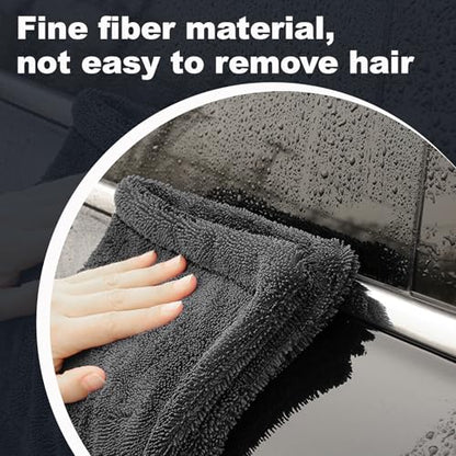2-Pack Car Drying Towel (28" x 36"),1500 GSM Double Sided Microfiber Towels for Cars,Trucks, SUV.Highly Absorbent,Leaving no Marks,no Shedding,Easy to Clean - size: Pack of 2