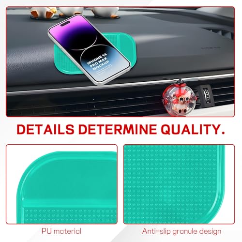 10PCS Car Dashboard Non-Slip Mat, Multifunctional Anti-Slide Sticky Pad for Auto Dashboard, Anti-Slip Dash Pad for Cell Phone, Radar Detector, Keys, Glasses, GPS, Coins (Green) - color: Green