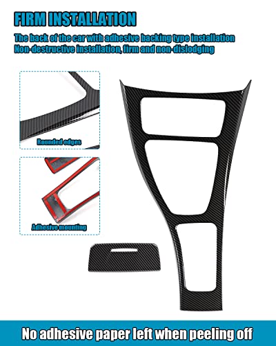 Carbon Fiber Style Center Console Gear Shift Panel Trim – Auto Accessory for BMW 3 Series E90 E92 (2005-2012)