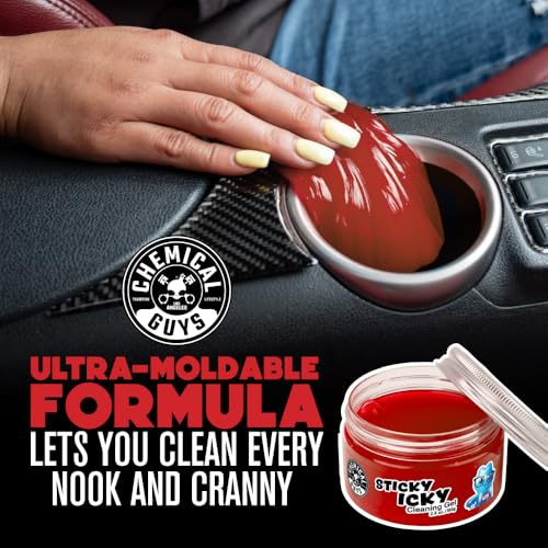 Chemical Guys Sticky Icky Car Cleaning Gel, Green Apple & Sweet Strawberry Scent - Detailing Kit, Car Dust Crevice Cleaner, Slime Auto Air Vent, Cleaning Putty for Keyboard Cleaner (4 Pack) - CJK1004 - size: 3.5 Ounce (Pack of 4), style: Various