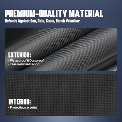 Kayme SUV Car Cover Custom Fit for Chevy Chevrolet Equinox, Jeep Cherokee, GMC Terrain, Windproof Upgraded & 100% Waterproof All-Weather Full Exterior Cover Snow Protector with Door Zipper and Towel. - size: Fit for Chevy Equinox,GMC Terrain,Jeep Cherokee