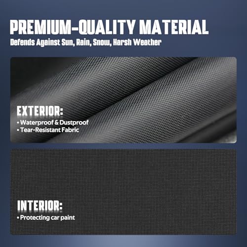 Kayme SUV Car Cover Custom Fit for Hyundai Tucson, Cadillac XT5, Buick Envista, Windproof Upgraded & 100% Waterproof All-Weather Full Exterior Cover Rain Sun Snow Protector with Door Zipper, Towel - size: Fit for Hyundai Tucson, Buick Envista,Cadillac XT5