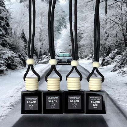 4 Pack Air fresheners | Premium Car Diffuser – Handmade in USA | Phthalate-Free, Non-Toxic Fragrance | Stylish Air Freshener for Car & Small Spaces. (10 ml All Black - Black Ice (Type) set of 4) - style: 10 ml All Black - Black Ice (Type) set of 4