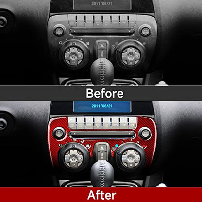 Carbon Fiber Decal Car Central Console CD Panel Sticker Interior Trim for Chevrolet Camaro 2010 2011 2012 2013 2014 2015 Accessories - color: CD Panel
