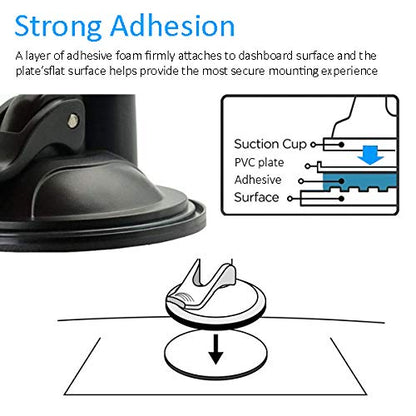 95mm Adhesive Dashboard Pad Mounting Disk with Adhesive for Suction Cup Phone Mount & for Garmin GPS Suction Mount | 3.74" Wide Diameter 2 Pcs - size: 95mm