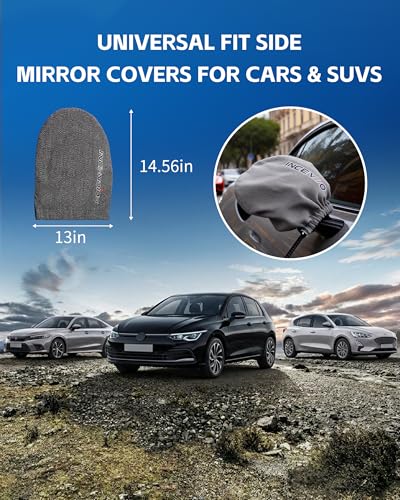 Anti-Theft Car Side Mirror Covers, UHMWPE-HPPE 7 Level Cut-Resistant Fabric, Auto-Tightening Combination Lock, All-Weather Protection, Vehicle Mirror Covers Universal Fit for Cars, SUVs