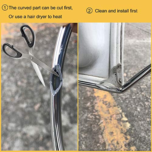 Car Door Trim Edge 5 metres Body Strip Chrome Mold Scratch Guard Protector Air Condition Vent Decoration(5 metres) - size: 5 metres