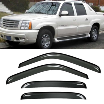 Wensdy 4pcs Side Window Wind Deflectors,Outside Mount Shade Sun rain Guards,Dark Smoke Visors for 2002-2006 Cadillac Escalade,2000-2006 Chevy Tahoe/GMC Yukon,2001-2006 Yukon Denali 94304 - size: 02-06 Cadillac Escalade