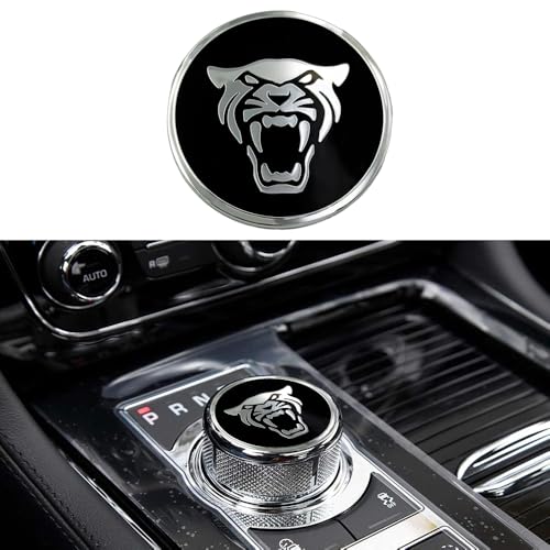MAXMILO Panel Frame Cover Trim Accessories Gear Shift Knob Cover Decoration Trim Emblem Sticker Compatible with Jaguar XF XE XJ F-Pace (Black) - color: Black