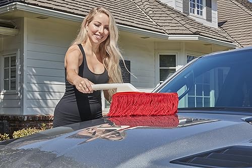 The Original California Car Duster Detailing Kit with Plastic Handle, Model Number: 62445 , Red