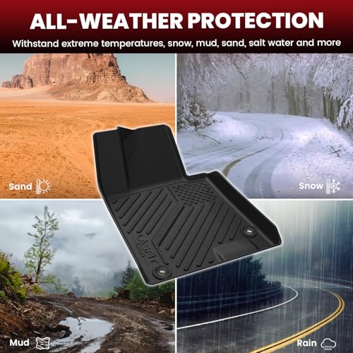 LASFIT Floor Mats & Cargo Mat for Hyundai Sonata 2020-2026 (Only Fit AWD & Gas) / Kia K5 2021-2025 (Only Fit AWD, Not for FWD) Custom Fit TPE All Weather Floor Liners Car Mats Accessoires - size: 2)For Hyundai Sonata & Kia K5 | 2020-2025 | AWD