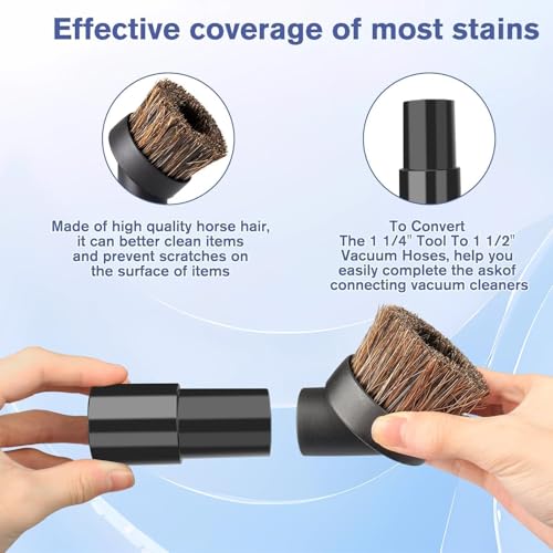 2 Pack Round Dust Brush For Shark Vacuum Attachment with Vacuum Hose Adapter, for Shark Vacuum Brush Attachment for Most Vacuum Cleaners Accessories - style: 2 -pack