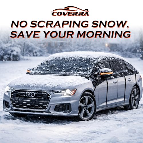 Half Car Cover SUV, Hail Protector Car Cover with Cotton Liner, Top Cover for Ice and Snow, All Weather Vehicle Body Cover for Sun, Rain, Dust, Fit SUV 190-200 inchs - size: SUV L(see size table)