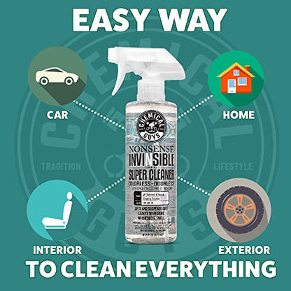 Chemical Guys Nonsense Colorless & Odorless All Surface Cleaner - Interior Cleaner, Safe for Vinyl, Rubber, Plastic, Carpet, and Upholstery, pH Balanced, Residue-Free, Unscented, 16 Fl Oz, Pack of 2 - style: Nonsense 2 Pack