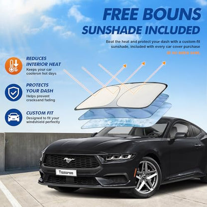 Car Cover Waterproof All-Weather,Heavy-Duty Outdoor Full Exterior Automobiles Sedan/Coupe (Length 186-193 inch) with Windshield Sun Shade Universal Fit Ford Mustang,Chevy Camaro/Corvette etc - size: Fit Coupe Length 186-193 inch(3XL-0)