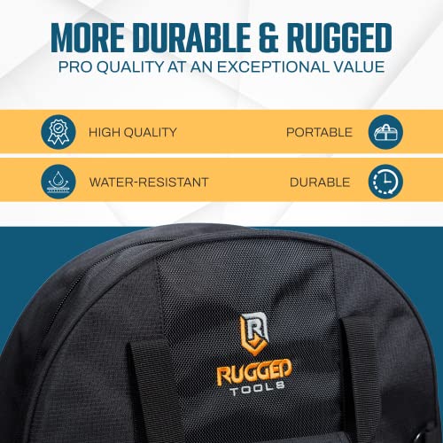 Rugged Tools Cable Bag - Jumper Cable Bag - Storage & Organizer for Cables, Cords, and Hoses Including EV Charging Cables for Electric Vehicles - Tesla, Nissan Leaf, Chevy Bolt