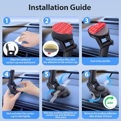pop-tech 90mm(3.54") 4pcs 3M Sticky Pads Replacement for Car Phone Mount Windshield Dashboard,3M VHB Heat Resistance Circle Double Sided Heavy Duty Mounting Tape Adhesive for Suction Cup Phone Holder