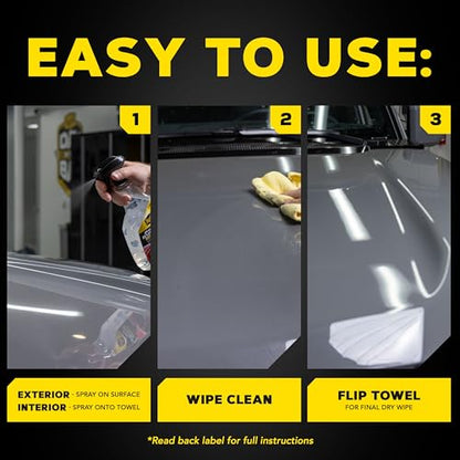 Meguiar's Paint, Dash & Glass - This Advanced Car Detailer is Perfect to Quickly Clean and Protect Your Car Inside & Out, Hydrophobic Boosted Car Cleaning for Paint, Plastic, Glass & More! 24 Oz Spray