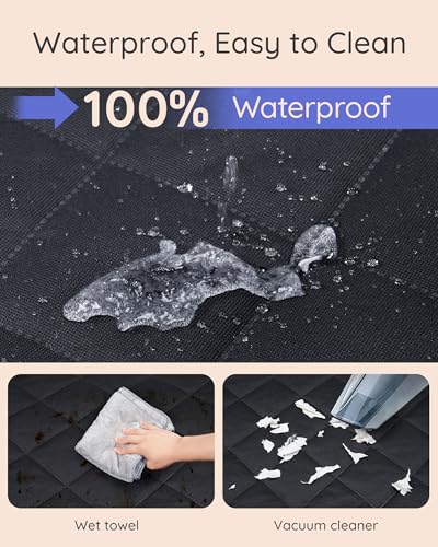 SUV Cargo Liner Waterproof Scratch-Resistant for Dogs Pet Trunk Mat with Non-Slip Bumper Flap Protector Heavy-Duty Cover for Sedans SUV